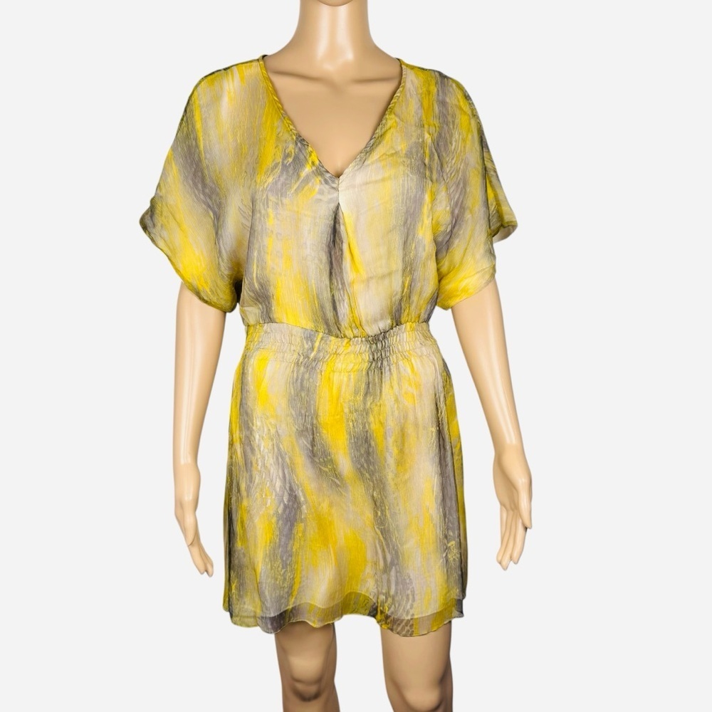 The Cue by Cher Qu Silk Tie Dye Mini Dress Size S